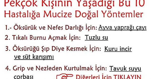 Hemen herkesin yaşadığı bu 10 hastalığa karşı 10 doğal çözüm yöntemi