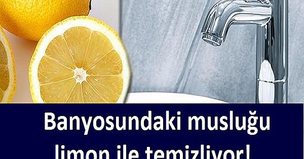 Banyosundaki musluğu limon ile temizliyor! Neden mi?