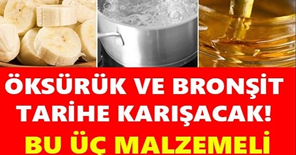 Öksürük ve bronşiti tarihe karıştıran ve sadece 3 malzemeyle hazırlanan müthiş tarif 