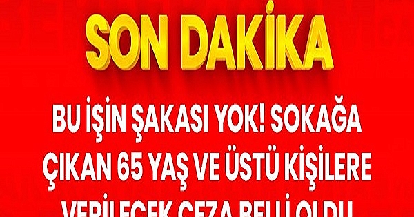 Son dakika: Bu işin şakası yok! Sokağa çıkan yaşlılara verilecek ceza belli oldu 