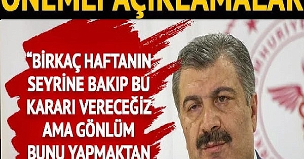 Bayramda normalleşme başlayacak mı? Sağlık Bakanı Fahrettin Koca’dan önemli açıklamalar 