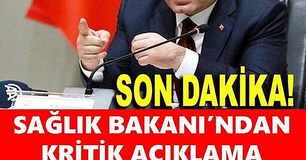 Sağlık Bakanı'ndan Kritik Açıklama: 