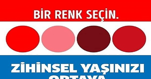 Zihinsel Yaşınızı Ortaya Çıkaracak Bir Renk Testi 