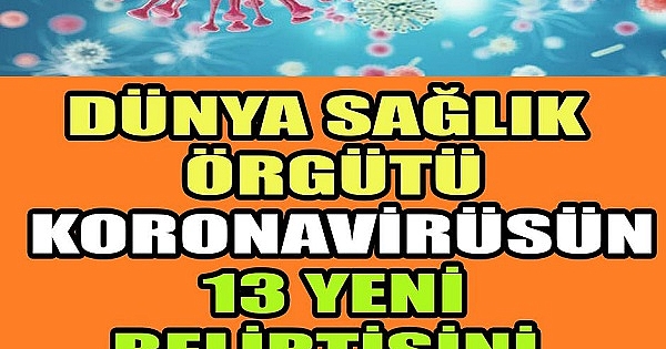 Dünya Sağlık Örgütü açıkladı