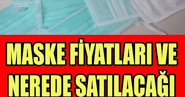 Maske fiyatları belli oldu 