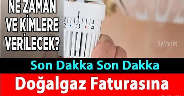 Doğal gaz desteği ödeme günü belli oldu