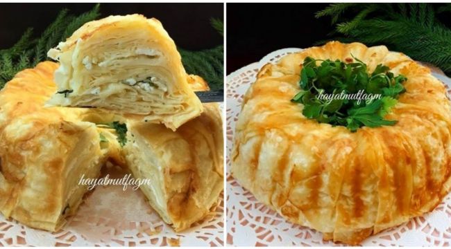 Kolay Börek Tarifi (Kek Kalıbında)