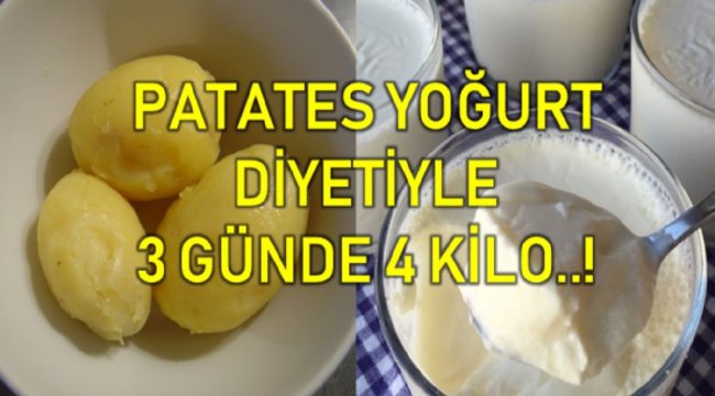 Patates Yoğurt Diyeti İle 3 Günde 4 Kilodan Kurtulun